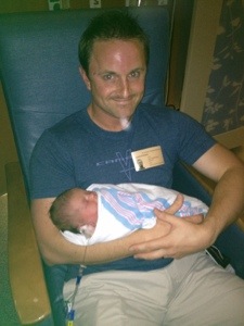 James holding El in the NICU.
