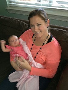 Jackie stopped by (and brought over dinner - yum!) to catch up and hold baby El