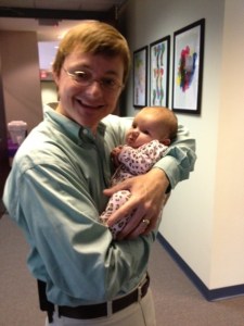 Michael tested El's communication skills while showing her Mommy's office - I'm pleased to share she passed with flying colors :)